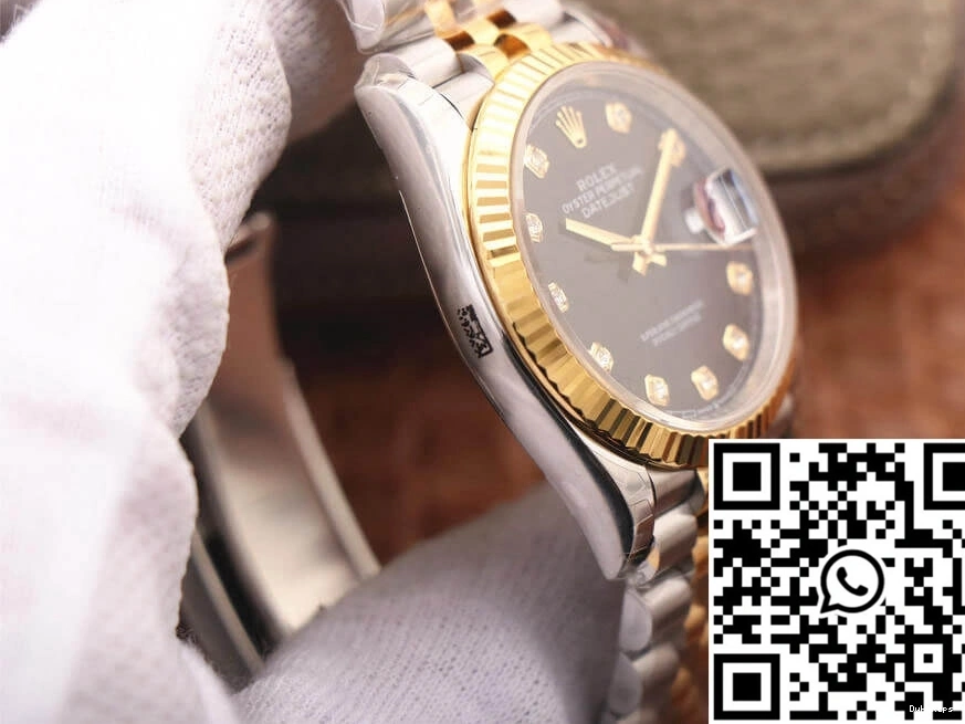 M126233-0021 Black Factory Rolex Dial Diamond EW Datejust 0321